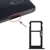 SIM-kaarthouder + SIM-kaarthouder / Micro SD-kaarthouder voor Nokia 7.1 / TA-1100 TA-1096 TA-1095 TA-1085 TA-1097 (zwart)