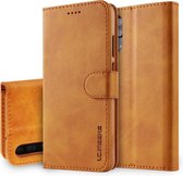Voor Huawei P20 LC.IMEEKE kalfsleer horizontale flip lederen tas, met houder & kaartsleuven & portemonnee (geel)