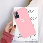 Voor Galaxy A71 Little Pig Pattern Frosted TPU beschermhoes (roze)