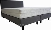Bedworld Boxspring 160x200 cm met Matras - Bed - Medium Ligcomfort - Pocketvering Matras - Grijs