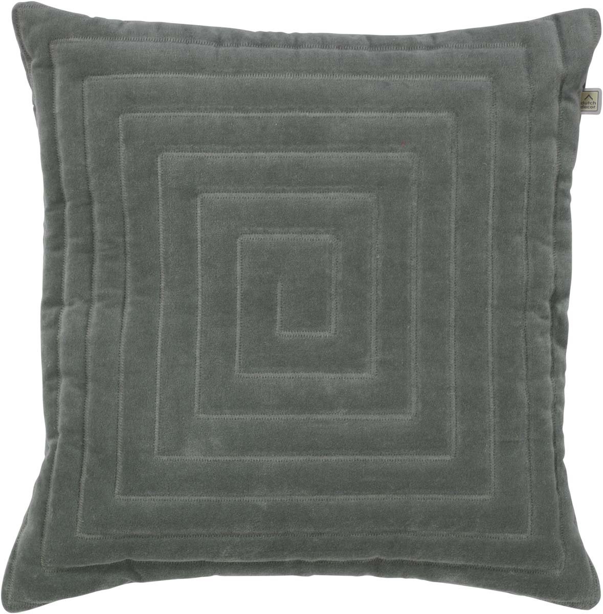 Dutch Decor BRONNO - Kussenhoes jade 45x45 cm - groen - met rits