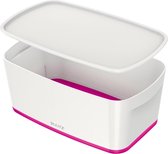 Boîte de rangement Leitz MyBox® - avec couvercle - rose / blanc