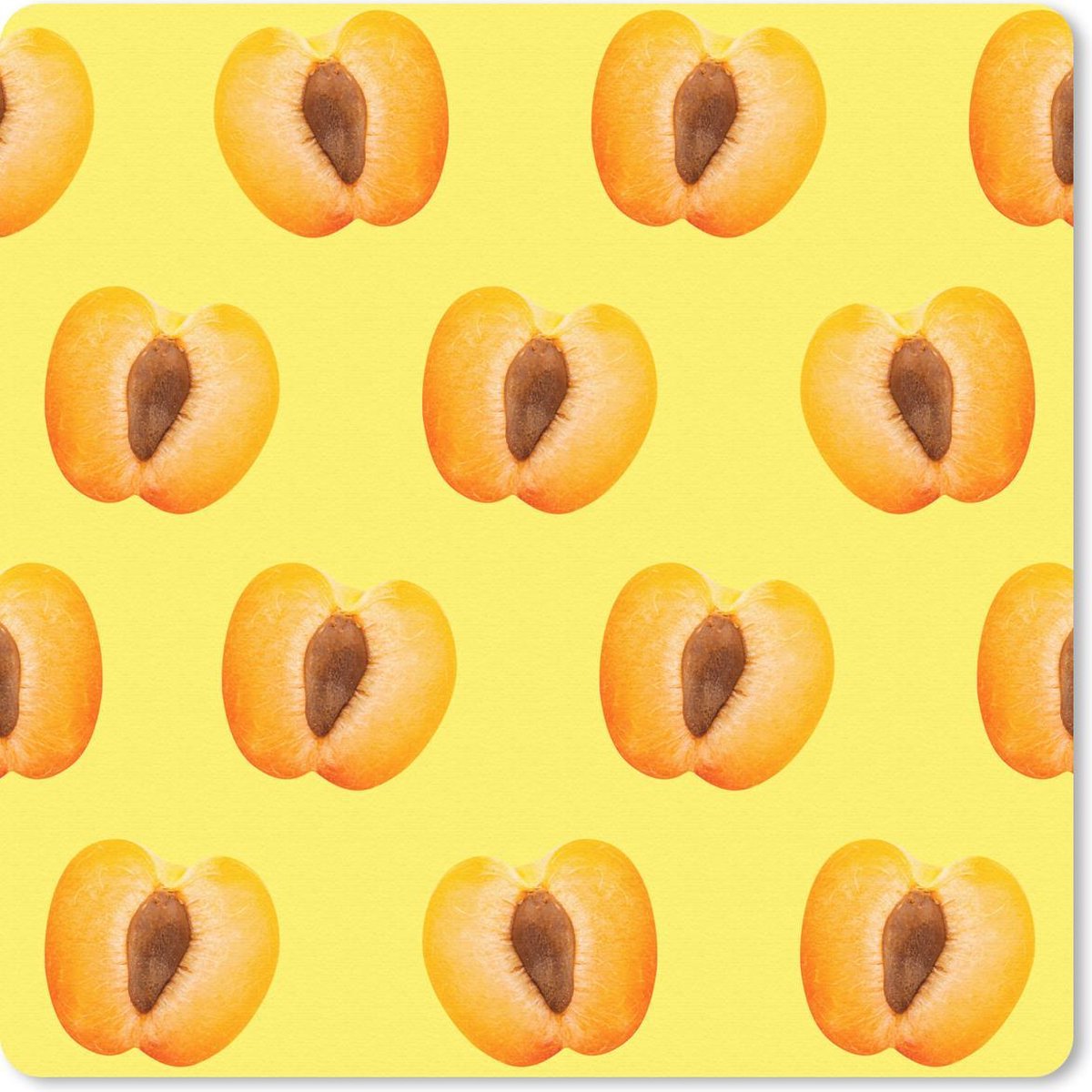 Muismat 30x30 cm - Mousepad Perzik - Pastel - Patronen - Muismatten