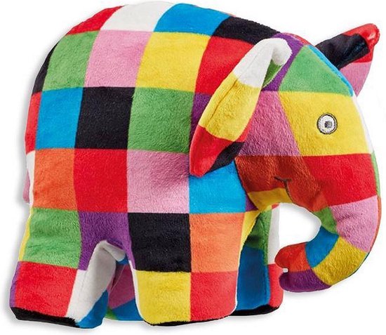 Bambolino Toys & Elmer de Olifant Pluche - Zachte knuffel van 18 cm