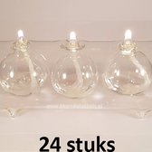 24 stuks olielampjes voor op tafel model de drieling