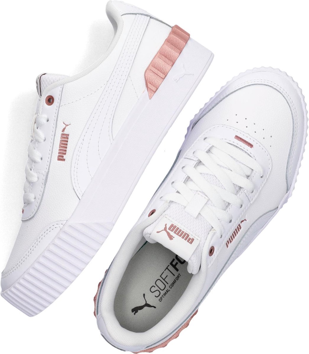 PUMA Carina Lift Metallic Pop Dames Sneakers - Puma White-Puma White-Rose  Gold - Maat 37 | bol.com