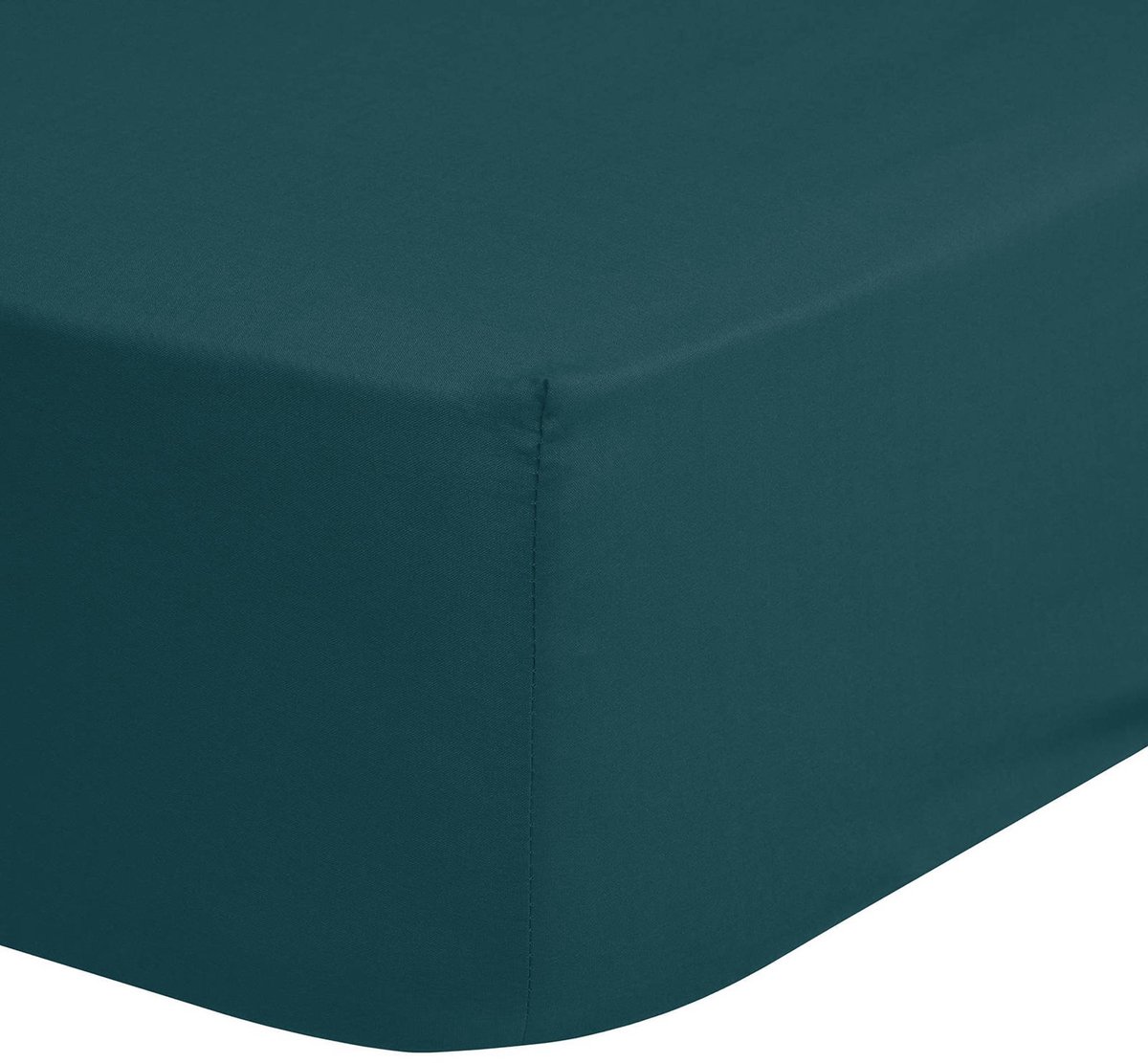 Good Morning hoeslaken effen kleur - 1 persoons 90x220 cm - Petrol - 100% Katoen jersey