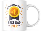 Vaderdag Mok Best Dad Ever - Medaille