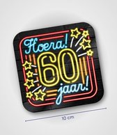 Paperdreams Neon onderzetters - 60 jaar