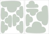 Art for the Home - Muurstickers - Wolken - Mintgroen - 2 x 25x17,5cm