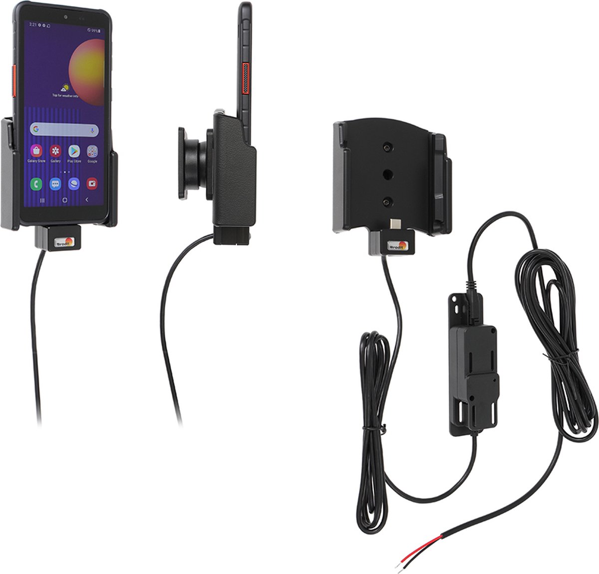 Brodit houder geschikt voor Samsung Galaxy Xcover 5 Actieve houder met vaste voeding