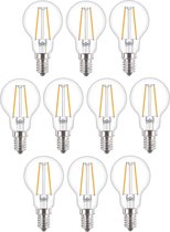 10 stuks Philips LED Kogellamp E14 2W 2700K Helder Niet dimbaar