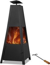 Bol.com Gardebruk Pyramide Buitenhaard - 100 cm - Zwart aanbieding