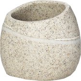 Tandenborstelhouder Sapho Little Rock Vrijstaand 8.9x8.3x7.7 cm Polyresin Beige