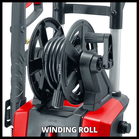 Einhell Elektrische Hogedrukreiniger TC-HP 140 - 1900 W - Max. 140 bar - 420 l/u - Incl. 5m hogedrukslang, pistool, lans, diverse sproeiers, borstel, schuimsproeier en terrasreiniger — afbeelding 5