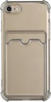 TPU Dropproof beschermende achterkant met kaartsleuf voor iPhone SE 2020/8/7 (grijs)