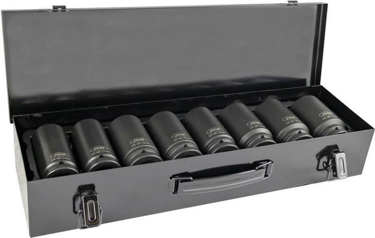 JBM Tools | STEL VAN 8 STUKKEN MET ZESHOEKE IMPACT FITTINGEN 3/4" DIEP