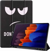 FONU Smart Folio Hoes Samsung Galaxy Tab S8 PLUS - S7 FE - S7 Plus - 12.4 inch - Don't Touch Me