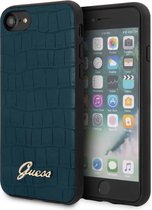 Guess Crocodile Back Case - Geschikt voor Apple iPhone 7/8/SE (2020) - Blauw