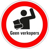 Geen verkopers sticker 150 mm