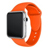 Dubbele klinknagels siliconen horlogeband voor Apple Watch Series 3 & 2 & 1 38 mm (oranje)