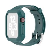 TPU Geïntegreerde vervangende horlogebanden voor brandstofinjectie voor Apple Watch Series 6 & SE & 5 & 4 44 mm / 3 & 2 & 1 42 mm (donkergroen)
