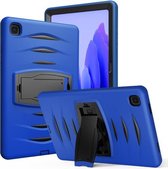 Voor Samsung Galaxy Tab A7 (2020) T500 / T505 Wave Texture Series PC + siliconen beschermhoes met houder (blauw)