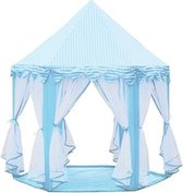 3 STKS Draagbare Kinderen Prinses Meisje Kasteel Tent Speelhuis Kinderen Kleine Opvouwbare Baby Strandtent Huis (Blauw)