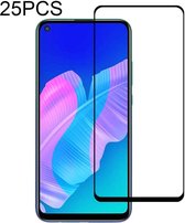 Voor Huawei P40 Lite E 25 PCS Volledige lijm Volledig scherm gehard glasfilm