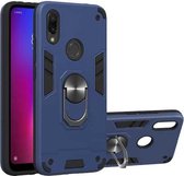 Voor Xiaomi Redmi 7 / Y3 2 in 1 Armor Series PC + TPU beschermhoes met ringhouder (koningsblauw)