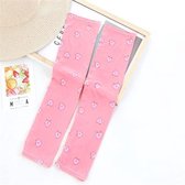 Summer Cute Driving Sunscreen Ice Silk Sleeves voor Dames, Maat: One Size (Pink Peach)-Geen