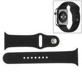 Voor Apple Watch Sport 38 mm hoogwaardige rubberen sporthorlogeband met pin-and-tuck sluiting (zwart)