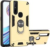 Voor vivo V15 2 in 1 Armor Series PC + TPU beschermhoes met ringhouder (goud)