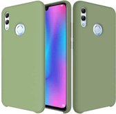 Effen kleur vloeibaar siliconen valbestendig beschermhoesje voor Huawei Honor 10 Lite (groen)