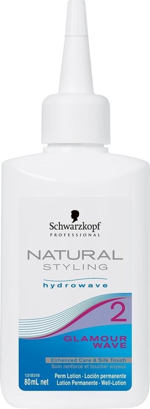 Schwarzkopf Natural Styling Glamour Wave Hydrowave 2 - 80 ml - Permanentvloeistof - Haarverf