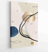 Minimal and Gold abstract wall arts vector collection 3  - Moderne schilderijen – Vertical – 1931500808 - 50*40 Vertical