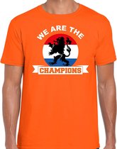 Oranje fan t-shirt voor heren - we are the champions - Holland / Nederland supporter - EK/ WK shirt / outfit M