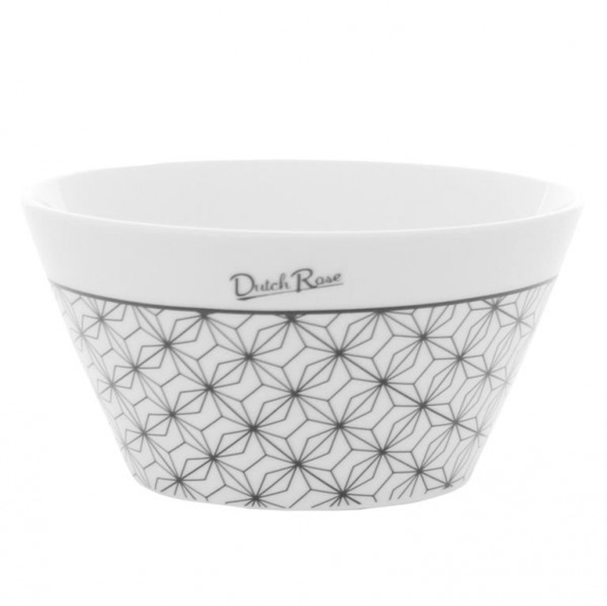 Dutch Rose Zwart/Wit Kom Ster - Ø14cm