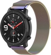 Milanees Smartwatch bandje - Geschikt voor  Xiaomi Amazfit GTR Milanese band - regenboog - 47mm - Horlogeband / Polsband / Armband