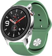 Siliconen Smartwatch bandje - Geschikt voor  Xiaomi Amazfit GTR sport band - legergroen - 47mm - Horlogeband / Polsband / Armband