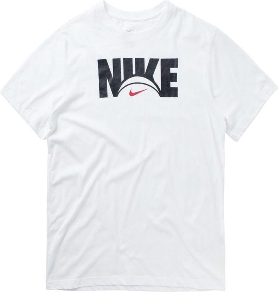 Nike Dri-Fit Logo T-shirt Wit Zwart Kledingmaat : XL