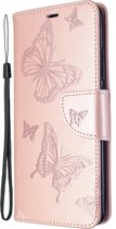 Xiaomi Mi Note 10 Hoesje - Mobigear - Butterfly Serie - Kunstlederen Bookcase - Goud - Hoesje Geschikt Voor Xiaomi Mi Note 10