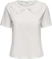 Jdybeate Life S/s Collar Top Jrs 15234040 Cloud Dancer