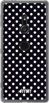 6F hoesje - geschikt voor Sony Xperia XZ2 -  Transparant TPU Case - Onyx Dots #ffffff