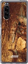 Sony Xperia 5 II Hoesje Transparant TPU Case - Lets go Gold #ffffff