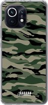 6F hoesje - geschikt voor Xiaomi Mi 11 -  Transparant TPU Case - Woodland Camouflage #ffffff