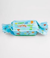 Snoeptoffee - Liefste Opa - Gevuld met Drop - In cadeauverpakking met gekleurd lint