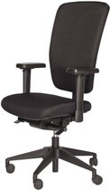 Chaise de bureau ergonomique | ARBO - 1813PL-NPR |  tissu assise et dossier noir / noir