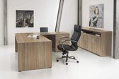 ABC Kantoormeubelen directiebureau chief model hoekbureau rechts met ladenblok 210x210cm robson eiken