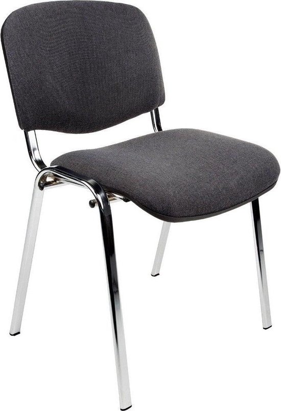 Bureaustoel in walnoot & zwart imitatieleer - Kantoorstoelen met